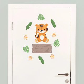 Vorschau von Tür-Sticker: Dschungel-Tiere