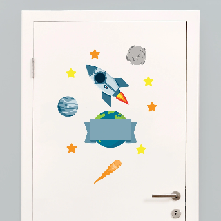 Vorschau von Tür-Sticker: Weltraum