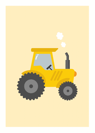 Gelber Traktor