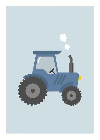 Blauer Traktor
