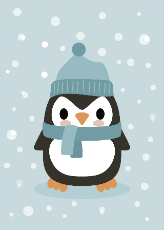 Vorschau von Poster: Pinguin mit Mütze