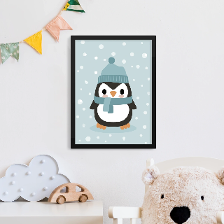 Vorschau von Poster: Pinguin mit Mütze