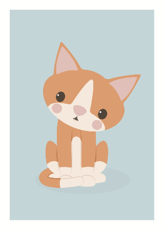 Vorschau von Poster: Orange Katze sitzend