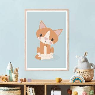 Vorschau von Poster: Orange Katze sitzend