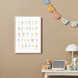 Vorschau von Poster: Alphabet in fröhlichen Farben