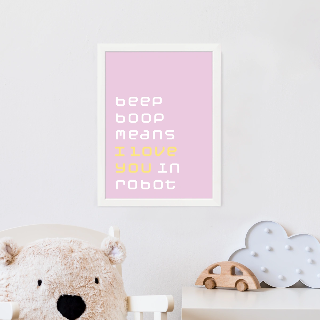Vorschau von Poster: Roboter Piep Boop - Rosa