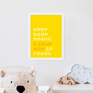 Vorschau von Poster: Roboter Piep Boop - Gelb