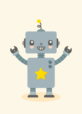 Vorschau von Poster: Roboter stehend mit Stern