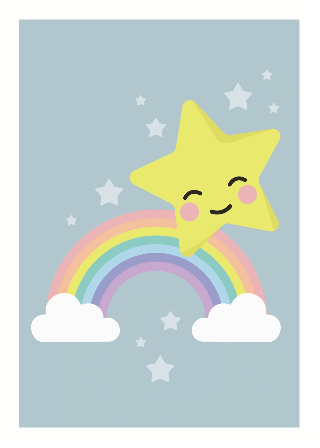 Vorschau von Poster: Regenbogen mit Stern