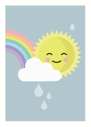 Vorschau von Poster: Regenbogen mit Sonne
