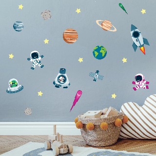 Set mit 25 Motiven selbstklebend Blaue Wolken Klebekerlchen Wandsticker für das Kinderzimmer Wandtattoos für Kinder mit Wolken 