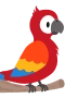 Roter Papagei