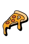 Schmelzende Pizza