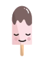 Rosa Eis am Stiel