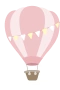 Rosa Heißluftballon