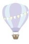 Lila Heißluftballon