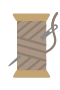 Braunes Garn