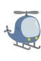 Blauer Helikopter