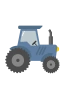 Blauer Traktor